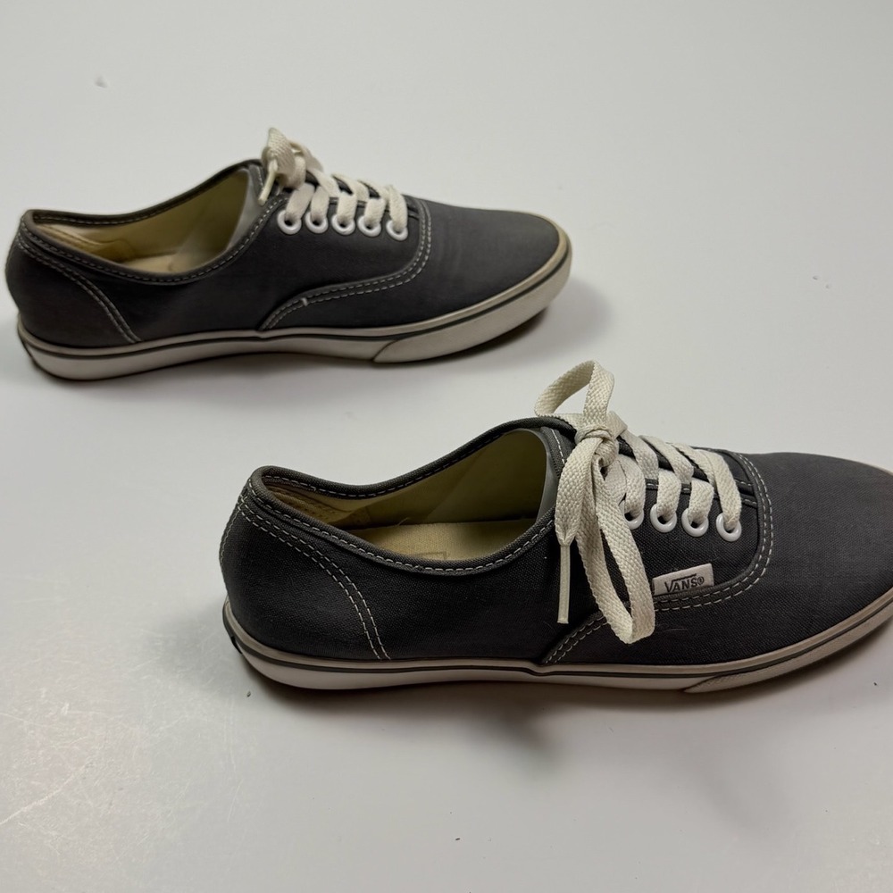 Vans Authentic Lo Pro Charcoal Gray Canvas Sneakers Womens 6.5 Mens 5